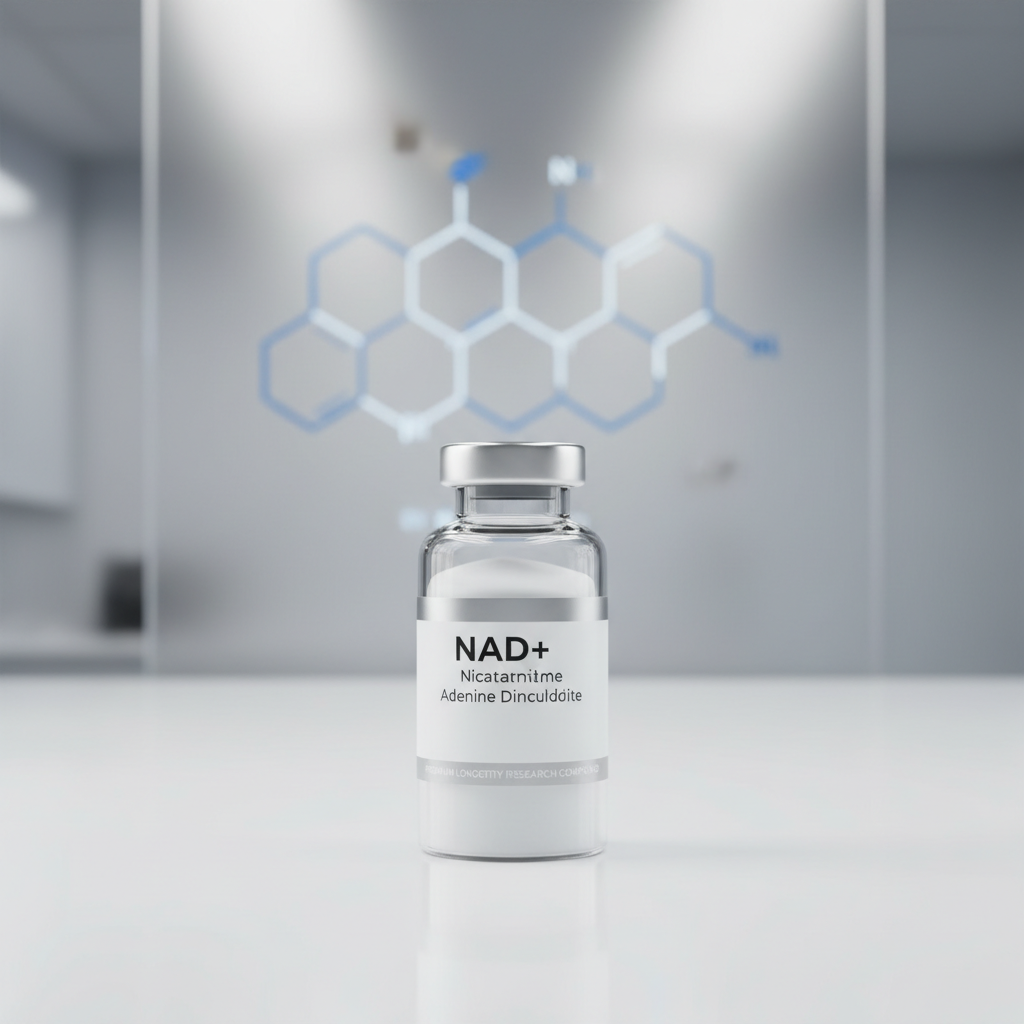 NAD+ nicotinamide adenine dinucleotide research compound vial