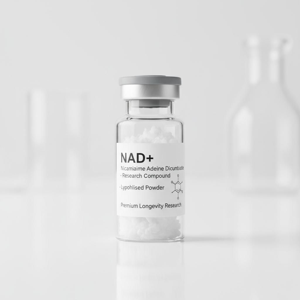 NAD+ nicotinamide adenine dinucleotide research compound vial