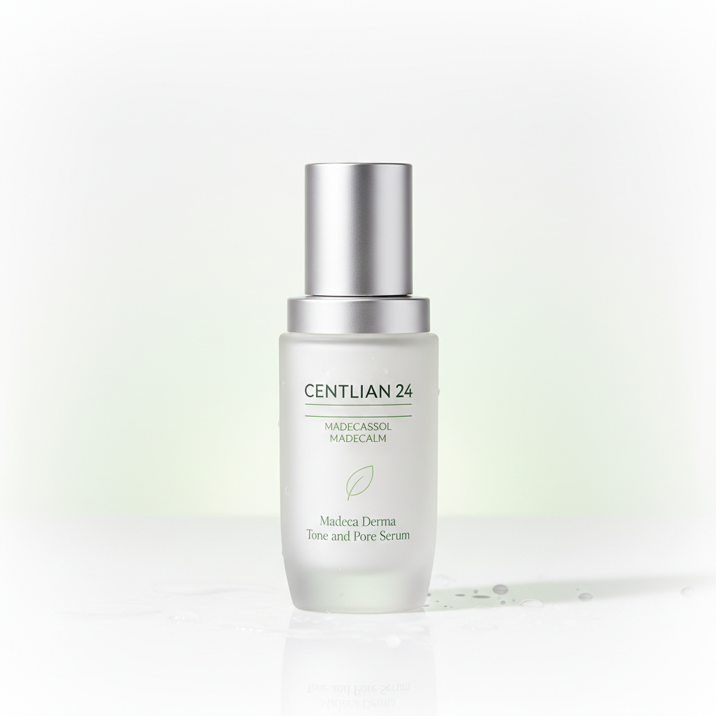 Centellian 24 Madeca Derma Tone & Pore Serum bottle on white background
